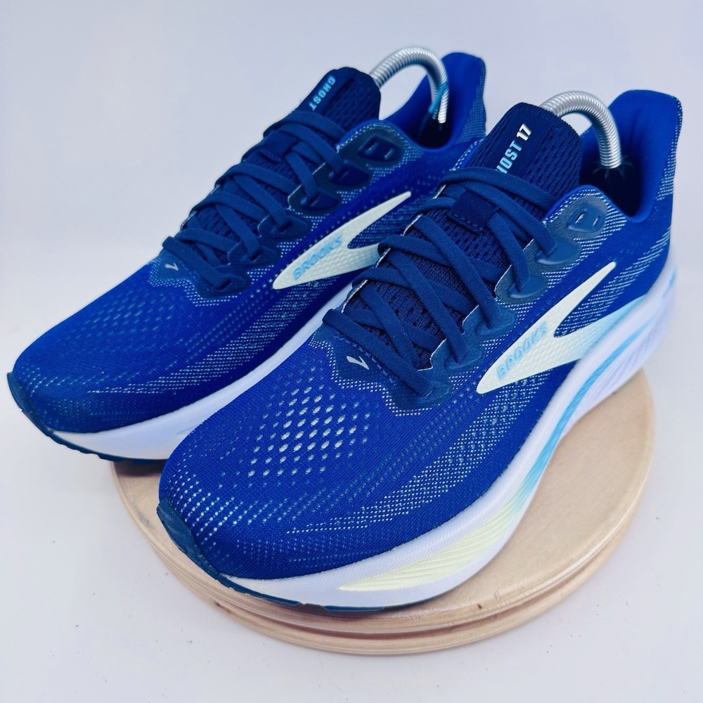 Brooks Ghost 17 Running Shoes Womens 10.5 Navy Blue Athletic Sneakers